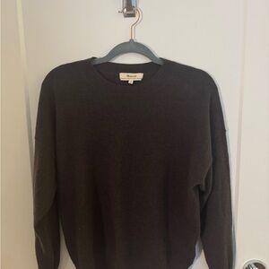 Madewell Women’s Dark Purple 100% Cashmere Crewneck Sweater